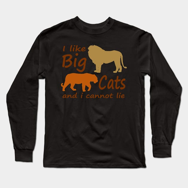 I like Big Cats Long Sleeve T-Shirt by GeoCreate